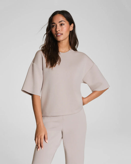 Spanx Air Essentials Relaxed Tee French Grey