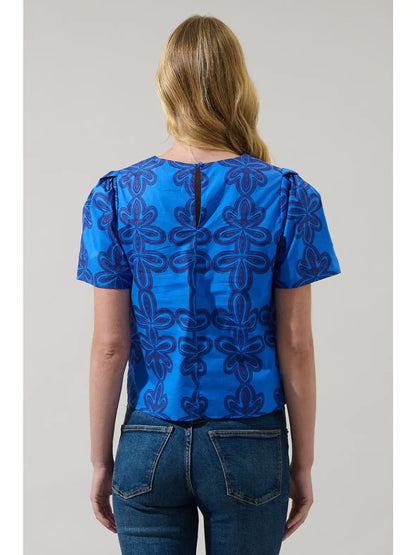 Romery Abstract Tilma Short Sleeve Top