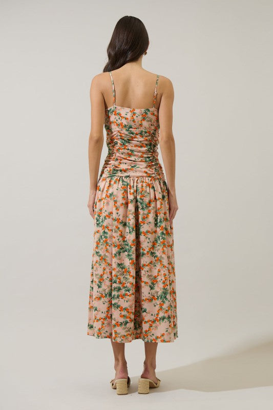 Heida Floral Bristol Ruched Maxi Dress