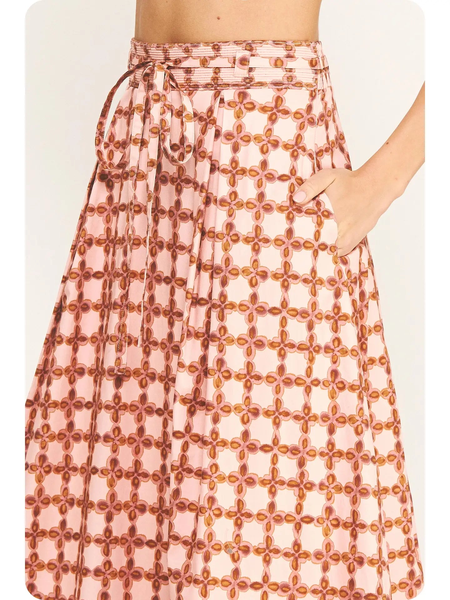 Print Midi Skirt