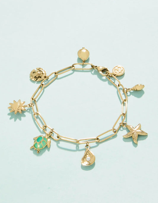 Seashore Charm Bracelet 7.5"