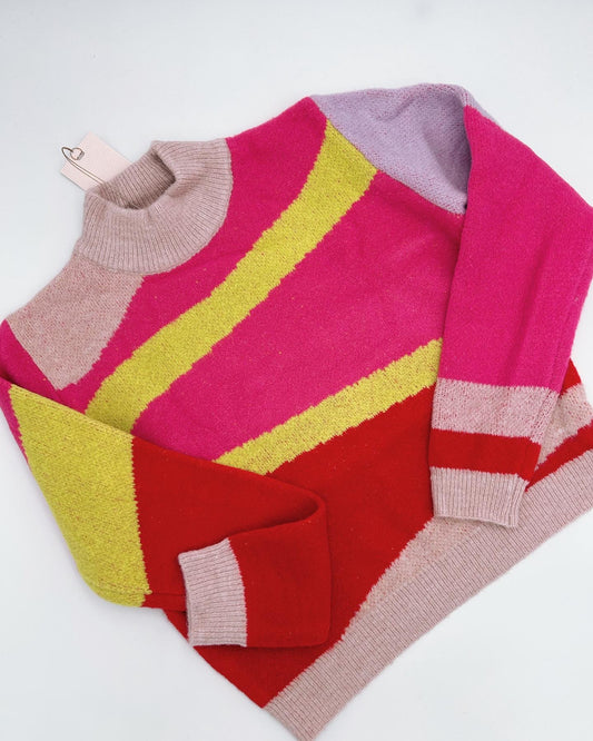 Pink Abstract Sweater