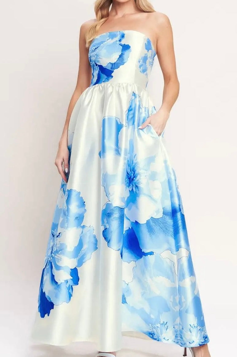 Ivory Floral Maxi Dress