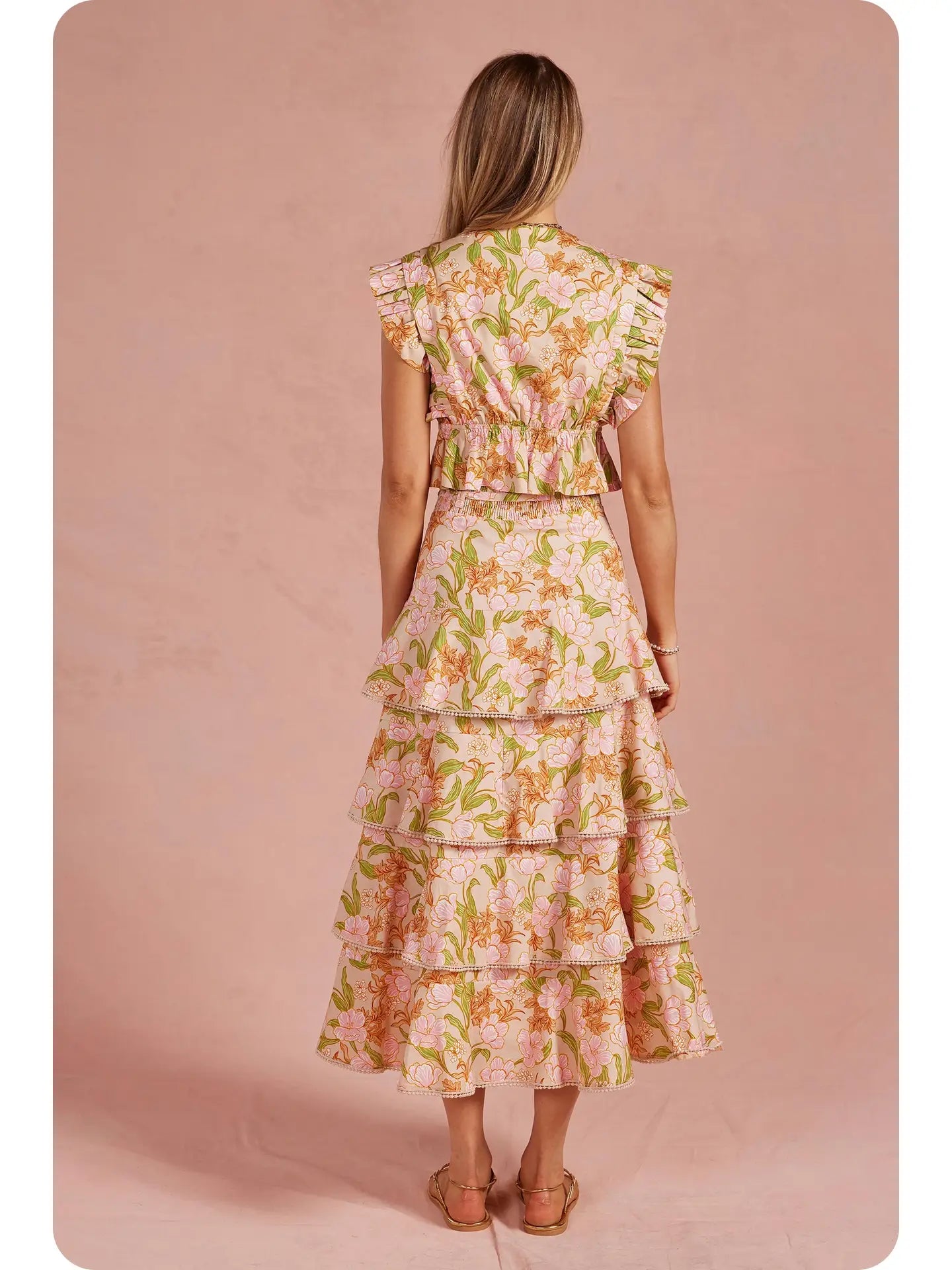 Bloom Meadow 2-Piece Midi Skirt Set