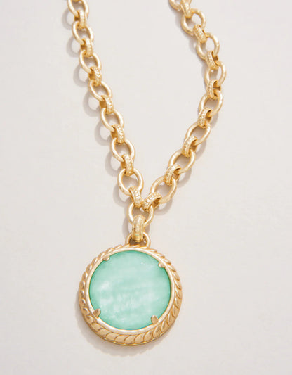 Karina Round Necklace 19" Ocean Blue