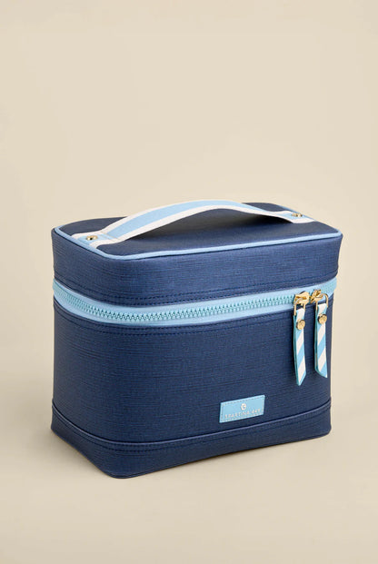 Armada Train Case Navy Blue Stripe