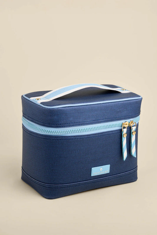 Armada Train Case Navy Blue Stripe