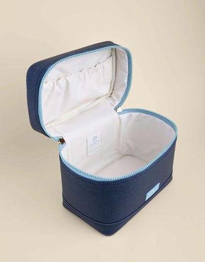 Armada Train Case Navy Blue Stripe