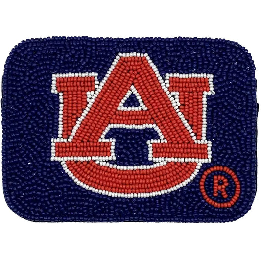Au Blue Beaded Credit Card Holder