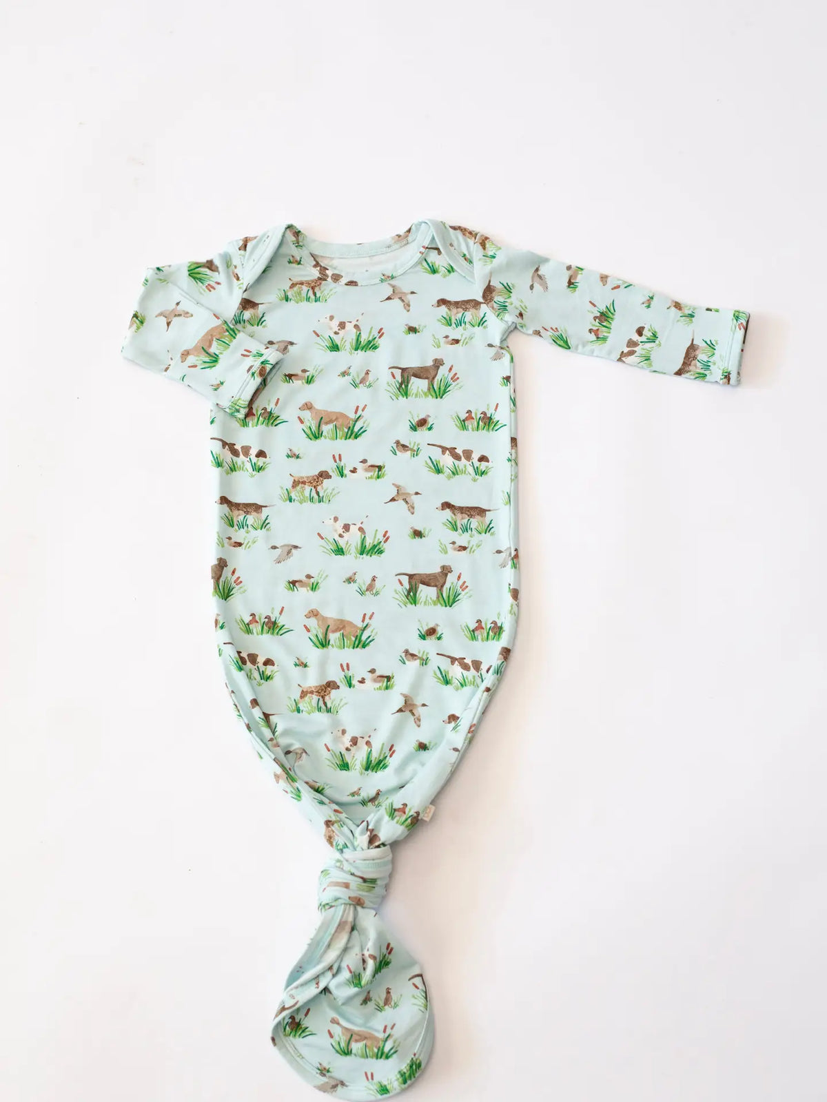 Delta Bird Hunting Dogs- Knotted Infant Gown