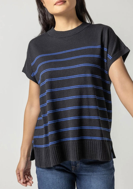 Lilla P Striped Poncho Sweater