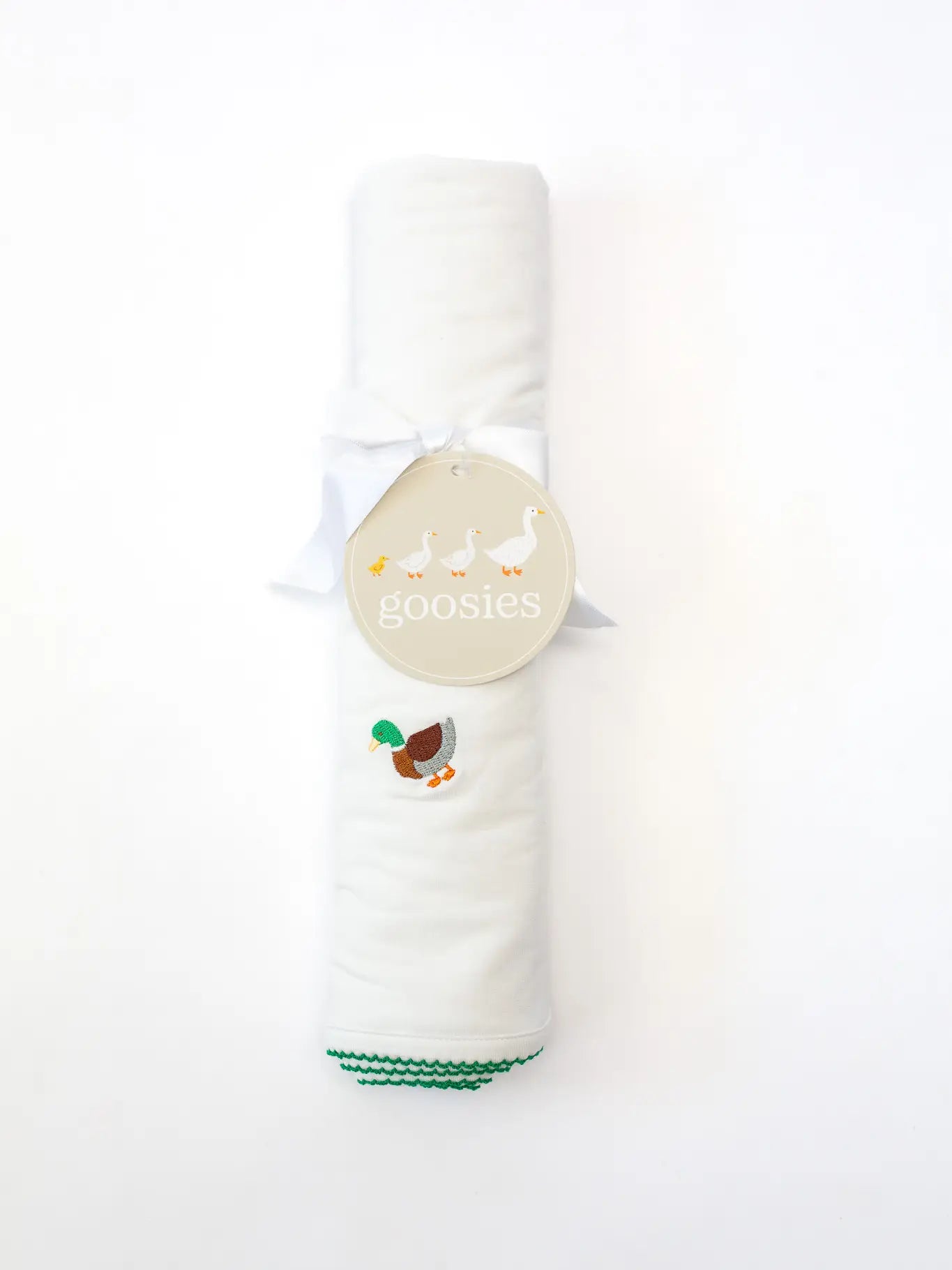 Pip Embroidered Blanket - Mallard Duck