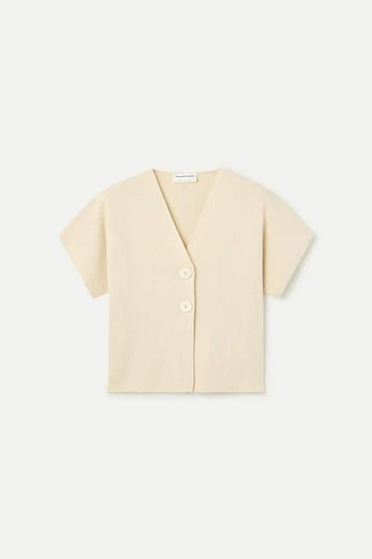 Beige Two Button Cardigan