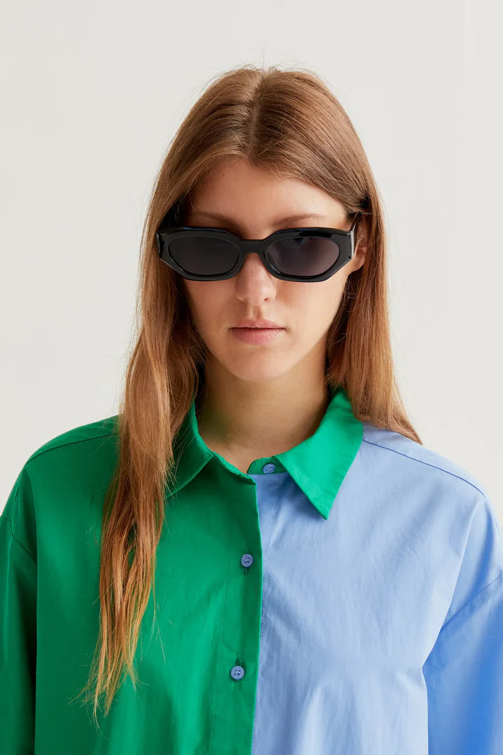 Color Block Button Down