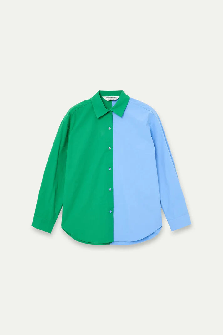 Color Block Button Down