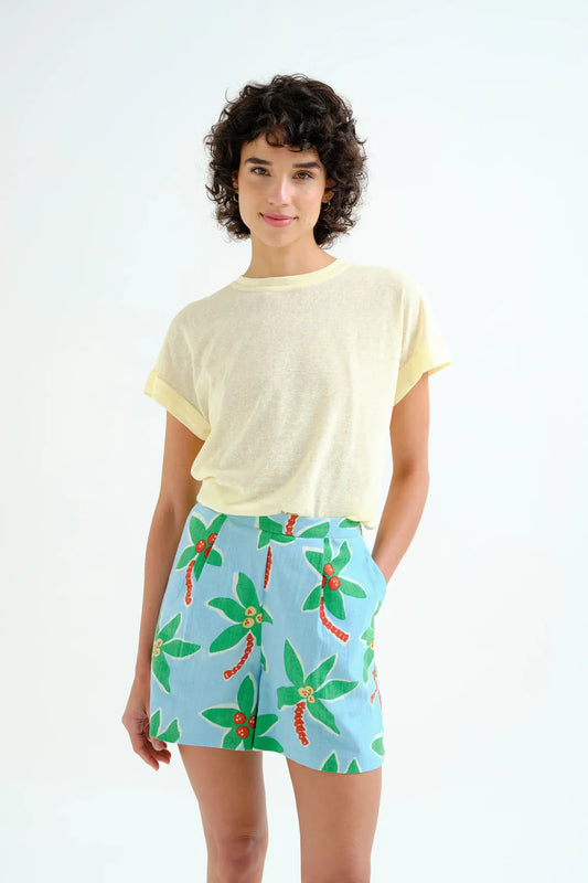 Palm Print Shorts