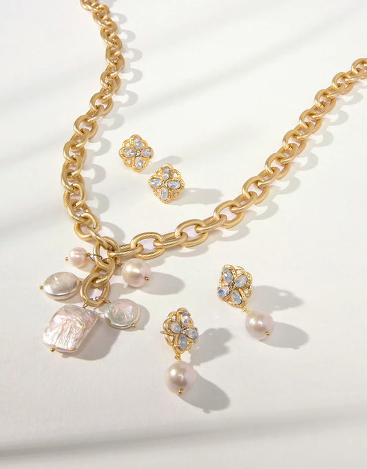 Diana Necklace Pearl/Gold