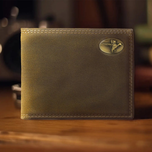 Mallard Vintage Tan Leather Bifold Wallet