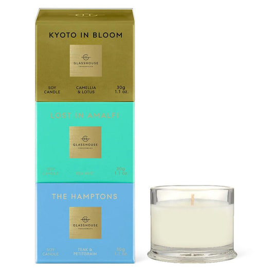 Glasshouse Candle Trio Gift Set