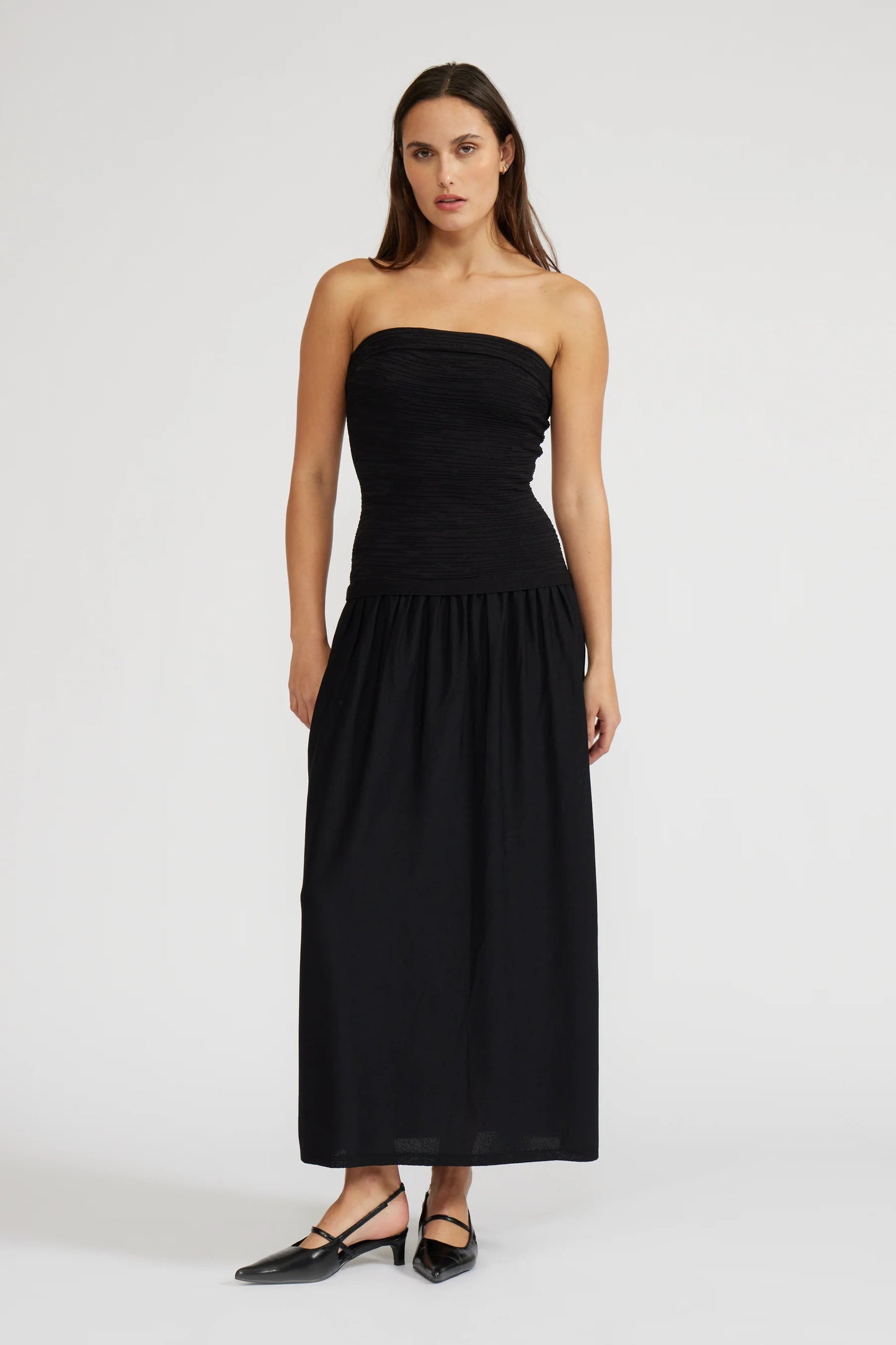 Marion Strapless Dress in Black