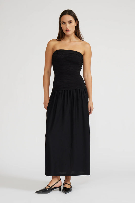 Marion Strapless Dress in Black