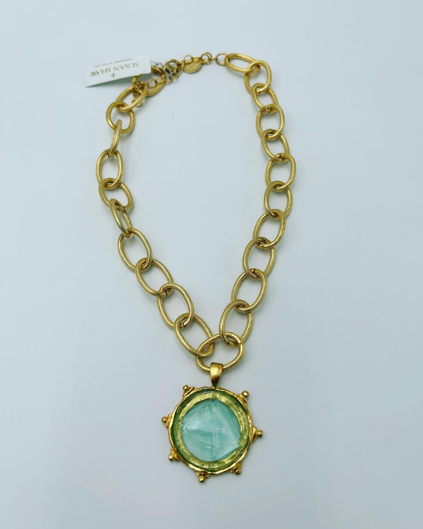 Susan Shaw Venetian Glass Intaglio Necklace