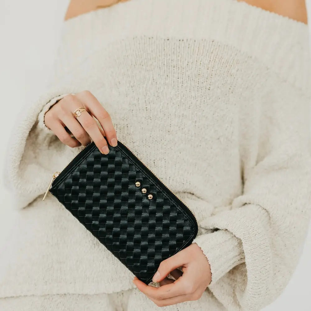 Lenni Large Zip Woven Wallet