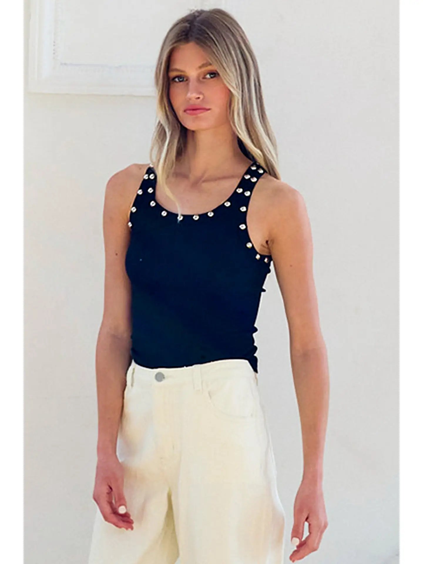 Stud Detailed Tank Top