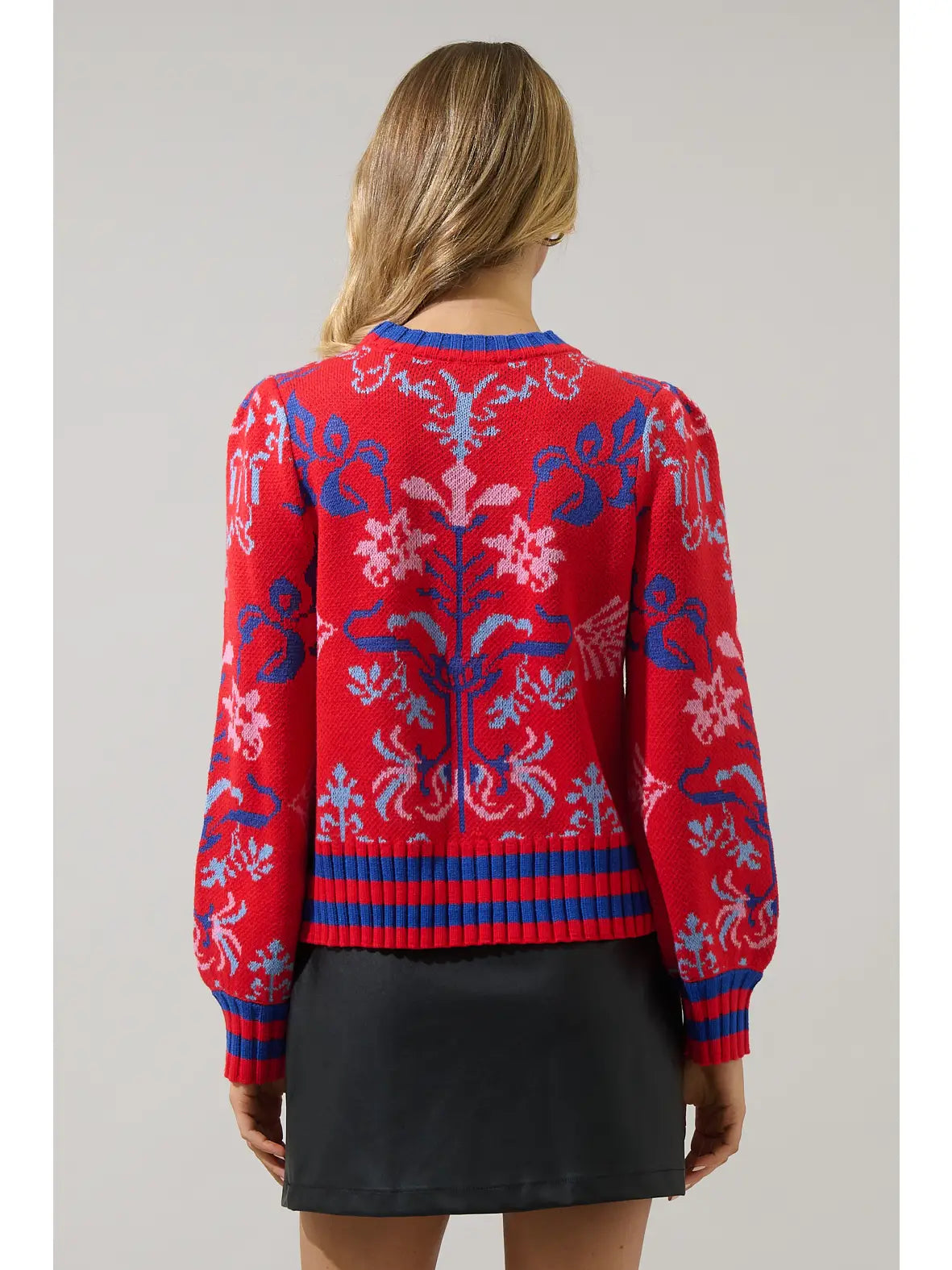 Almila Pleated Long Sleeve Sweater