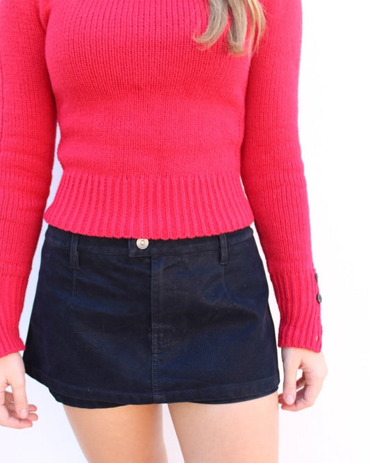 Galavanting Suede Mini Skort