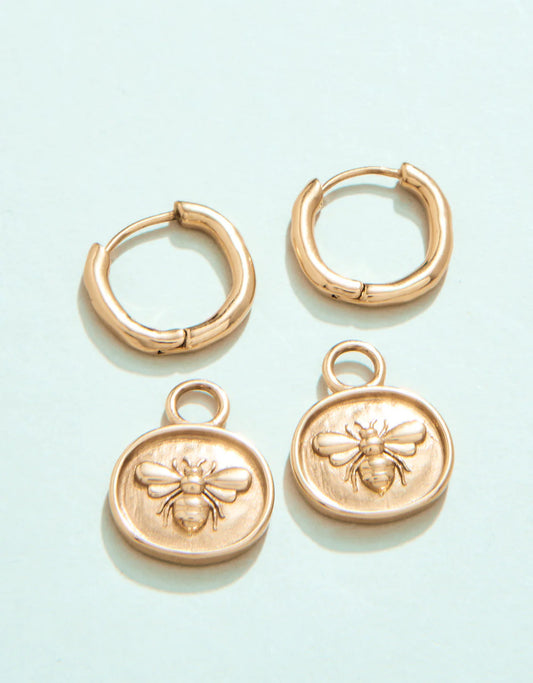 Mason Bee Convertible Hoop Earrings