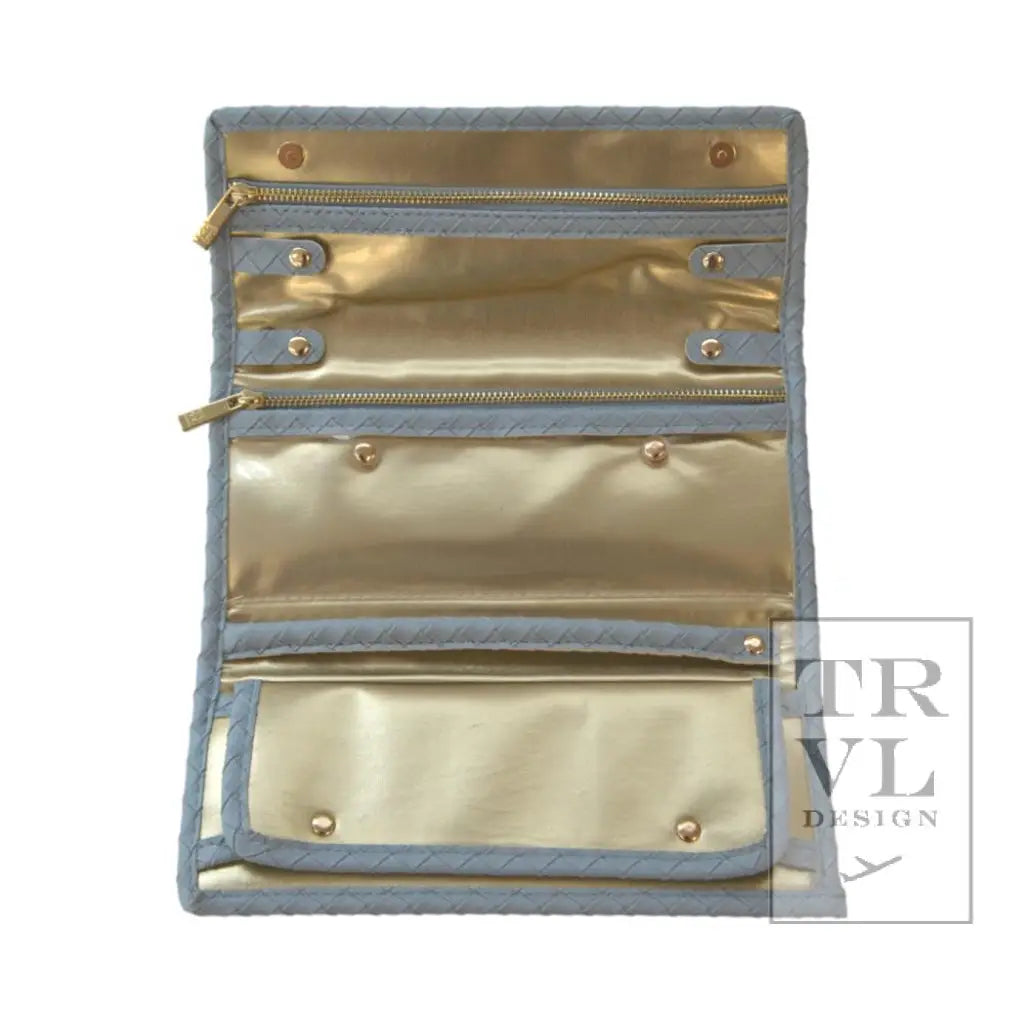 Luxe Jewelry Wallet - Woven Bleu