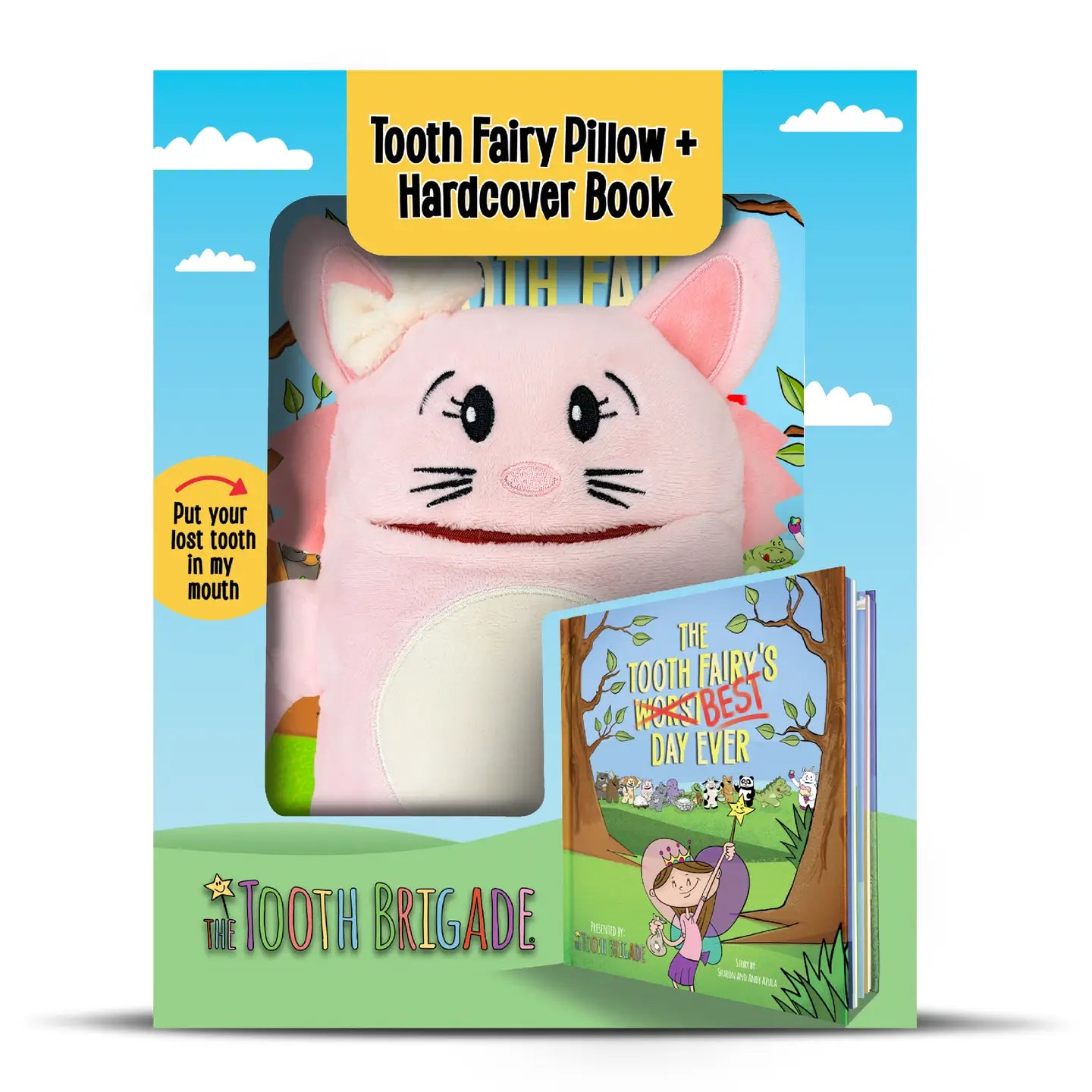 Tooth Fairy Pillow + Book Gift Set