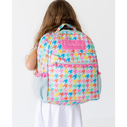 School Backpack - Houndstooth