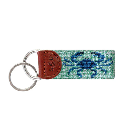 Blue Crab Key Fob (Heathered Mint-White)