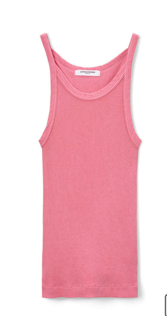 Perfect White Tee Annie Tank Pink Punch