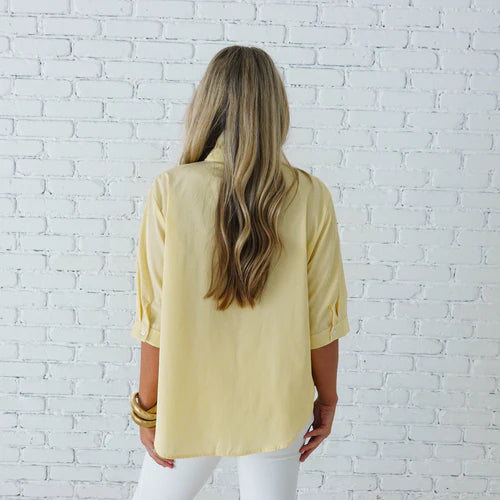 Payton Top Pale Yellow Stripe