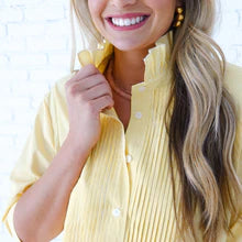 Payton Top Pale Yellow Stripe