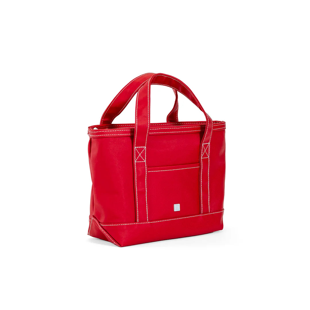 Mini Tote - Coated Canvas Red