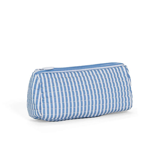 QUILTED POCHETTE BAG - PIMLICO STRIPE CHAMBRAY
