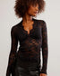 All Day Lace Long Sleeve Black Free People