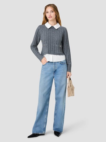 Aleyna Knit Combo Top