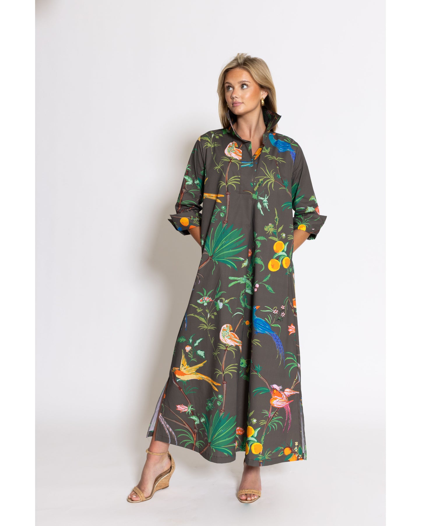 Feather Frolic Ruthie Shirt Dress Long