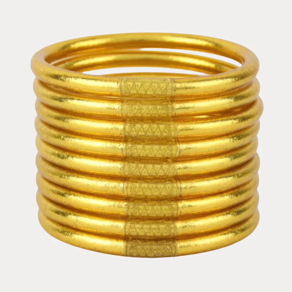 Gold All Weather Bangles® (Set of 9) - Serenity Prayer