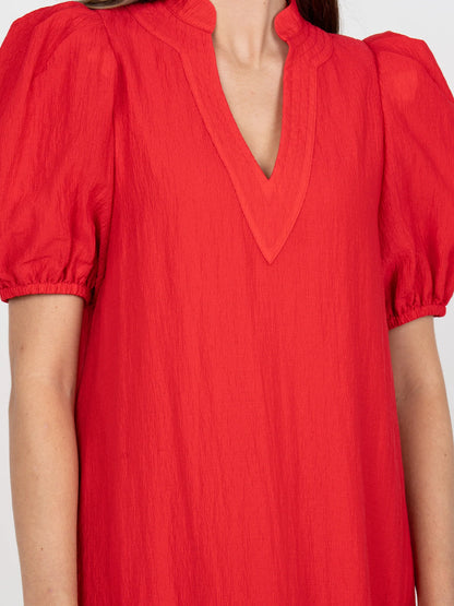 Hampton Dress in Cardinal Red