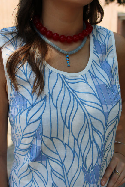 Patchwork Embroidered Shift Dress