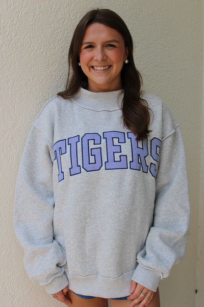 Tigers Mock Neck Sweatshirt