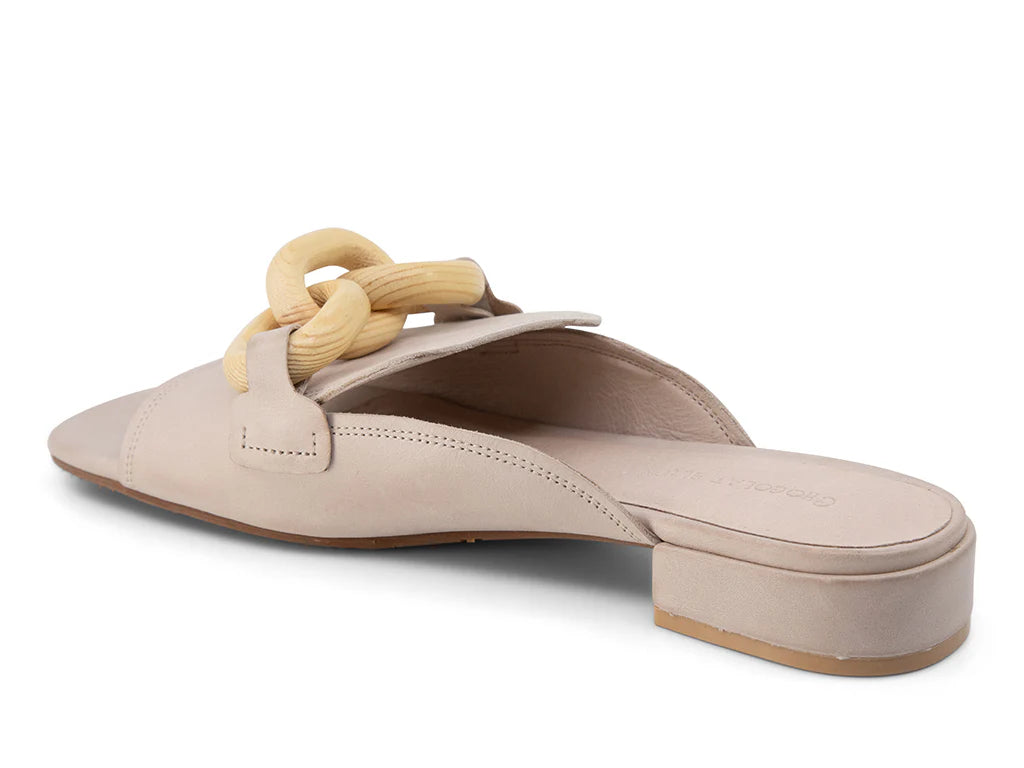 Bell White Sand Leather Sandal by Chocolat Blu