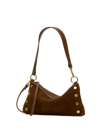 Kyle sml Cinnamon Suede/Antique Gold