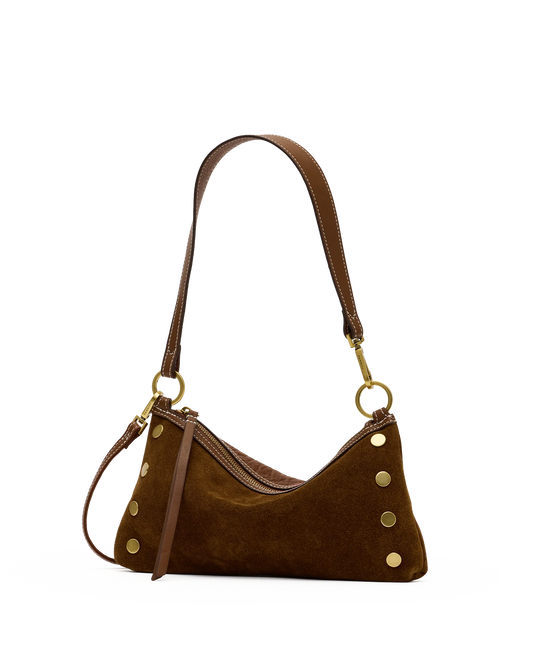 Kyle sml Cinnamon Suede/Antique Gold